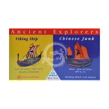 Ancient Explorers - Viking Ship / Chinese Junk - Glencoe Models 3301 skala 1/240 1/72