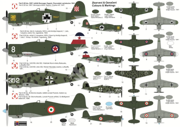 Fiat G.50bis 'Freccia' - Kovozavody Prostejov KPH7212 skala 1/72