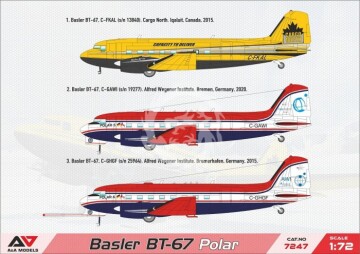Basler BT-67 POLAR (with ski) - A&A Models 7247 skala 1/72