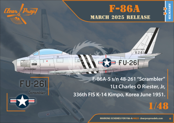 North American F-86A Sabre in Korea early variants - Clear Prop! CP4825 skala 1/48