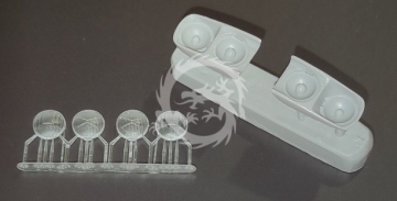 Renault  30 TX headlights (for Hachette Dacia 2000)  2pcs - Start 43 ST102 skala 1/24