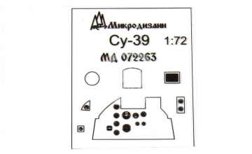 Blaszka fototrawiona Su-39 for Zvezda Microdesign MD 072263 skala 1/72