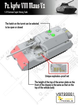 Pz.Kpfw. VIII Maus V2 German super heavy tank Vespid Models VS720001 skala 1/72