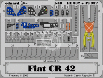 Fiat CR 42 Italeri Eduard 49332 skala 1/48