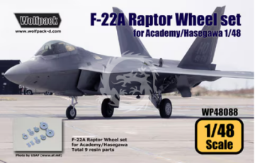 F-22A Raptor Wheels Set for Academy/Hasegawa - Wolfpack WP48088 skala 1/48