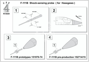 F-111B  Shock-sensing probe  ( for  Hasegawa ) - Cat4 R72020 skala 1/72