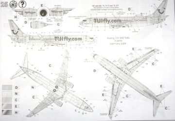 Boeing 737-800 TUIfly GoldbAIR Revell 04268 skala 1_144