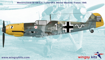 MESSERSCHMITT Bf 109 E-4 WINGSY KITS D5-10 skala 1/48