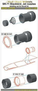 SR-71 Blackbird. Jet nozzles -Revell MDR48149 skala 1/48
