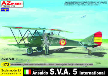 Ansaldo S.V.A. 5 International Admiral Az Model ADM7226 skala 1/72