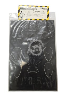B-26 Marauder Canopy & Wheel Hub Masks Cutting Edge Modelworks CEBM48018 skala 1/48
