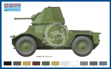 Samochód pancerny Panhard 178-wieża Renault  - RPM 72304 skala 1/72