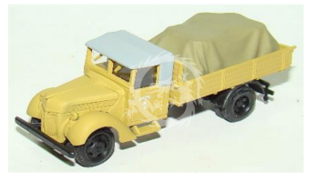 Ford, awning. cab, load 6 barrels RAL 1024 - Herpa  485 skala 1/87