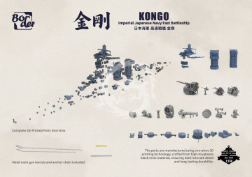 Kongo - Imperial Japanese Navy Fast Battleship - Border Model BS-006 skala 1/350 