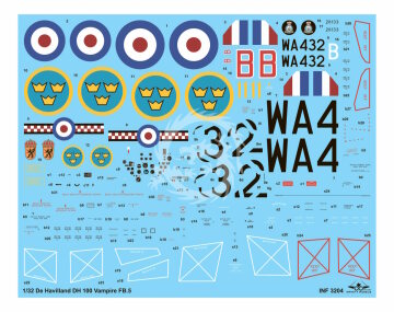 DH-100 Vampire FB.5 Infinity Models INF 3204 skala 1/32