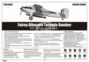 Fairey Albacore Mk I Trumpeter 02880 skala 1/48