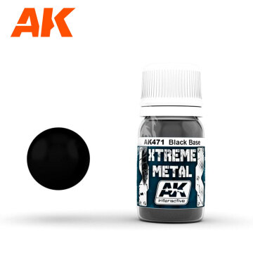 XTREME METAL - CZARNA BAZA 30ML AK471 AK-471 AK Interactive