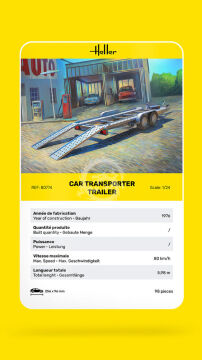 Car Transporter Trailer Heller 80774 skala 1/24