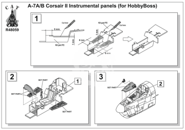 A-7A/B Corsair II Insrumental panels ( for Hobbyboss) - CAT4-R48059 1/48 