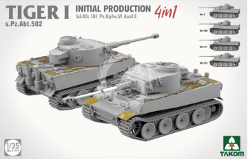 PRZEDSPRZEDAZ - Tiger I Initial Production 4 in 1 s.Pz.Abt.502 - Takom 2197 skala 1/35
