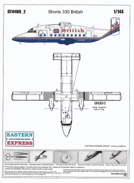 Short 330 British Air Ferries Eastern Express 14488-2 skala 1/144