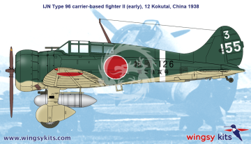 Model plastikowy IJN Type 96 carrier-based fighter II A5M2b “Claude”, WINGSY KITS D5-03, skala 1/48