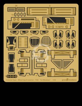 13821 Colonial Viper - Wheel bay & exterior - TOS Green Strawberry scale 1/32 Battlestar Galactica