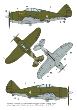 Model plastikowy Republic P-43A-1 Lancer, Dora Wings DW48032 skala 1/48