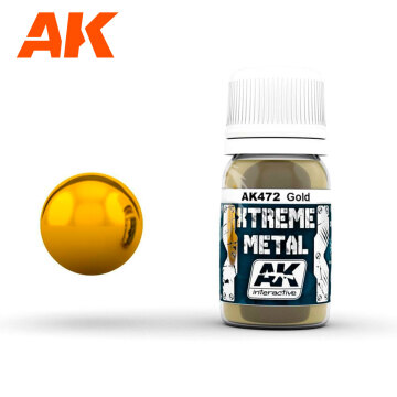 XTREME - METALOWE ZŁOTO 30ML AK472 AK-472 AK Interactive