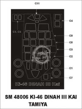 Mitsubishi Ki-46 Dinah III Kai Tamiya Montex SM48006 skala 1/48