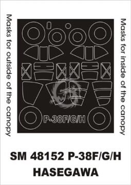 Lockheed P-38F/G/H Lightning Hasegawa Montex SM48152 skala 1/48