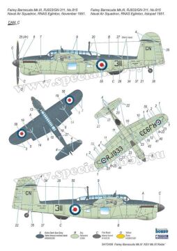 Fairey Barracuda Mk.III 'ASV Mk.XI Radar' Special Hobby SH72408 skala  1/72