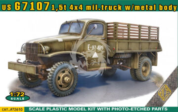 NA ZAMÓWIENIE - US G7107 1,5t 4x4 army truck w/metal body - ACE72610 skala 1/72