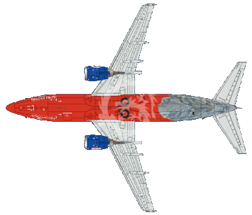 Kalkomania i blaszka do Boeing 737 Western Pacific Airlines 