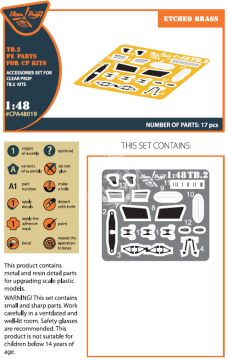 Zestaw akcesorii TB.2 PE parts ACCESSORIES Clear Prop CPA48019 skala 1/48