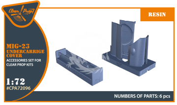 PREORDER - MiG-23 undercarriage covers  for CP kits Clear Prop Cpa72096 skala 1/72