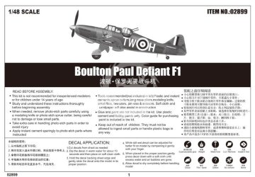 Boulton Paul Defiant F1 Trumpeter 02899 skala 1/48