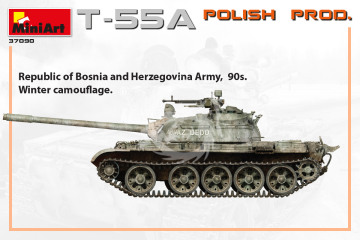 Polish Medium Tank T-55A Polish Production MiniArt 37090 skala 1/35