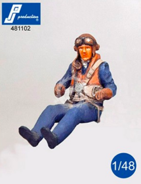 RAF fighter pilot seated in a/c (WWII) PJ Production  481102 skala 1/48