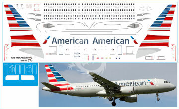 Airbus A320 American Airlines N117UW decal Pas-decals 1/144