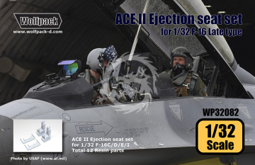 Zestaw dodatków ACE II Ejection Seat set (for 1/32 F-16C/D), Wolfpack WP32082 skala 1/32