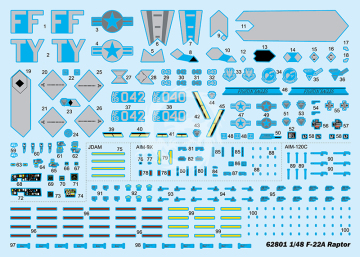 Model plastikowy Lockheed Martin F-22A Raptor I Love Kit 62801 1/48