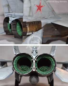 Zestaw MiG-25 Interceptor (Short) Exhausts BarracudaCast BR48290 skala 1/48