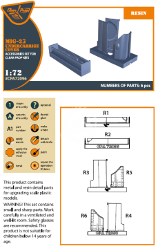 PREORDER - MiG-23 undercarriage covers  for CP kits Clear Prop Cpa72096 skala 1/72