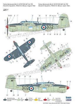 Fairey Barracuda Mk.III 'ASV Mk.XI Radar' Special Hobby SH72408 skala  1/72
