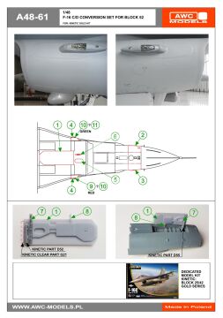 F-16 C/D Conversion Set For Block 52 - AWC-MODEL A48-61 skala 1/48