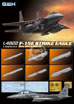 Model plastikowy F-15E Strike Eagle Dual Roles Fighter w/New Targeting Pod & Ground Attack Weapons GWH L4822 skala 1/48