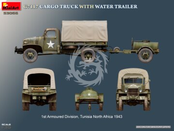  G7117 Cargo Truck with Water Trailer - MiniArt 53066 skala 1/35