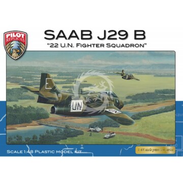 SAAB J 29B J29 B - ”22 U.N. Fighter Squadron” Pilot Replicas 48-A-004 skala 1/48