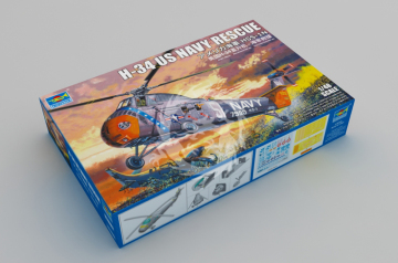 American H-34 Helicopter – Navy Rescue Trumpeter 02882 skala 1/48